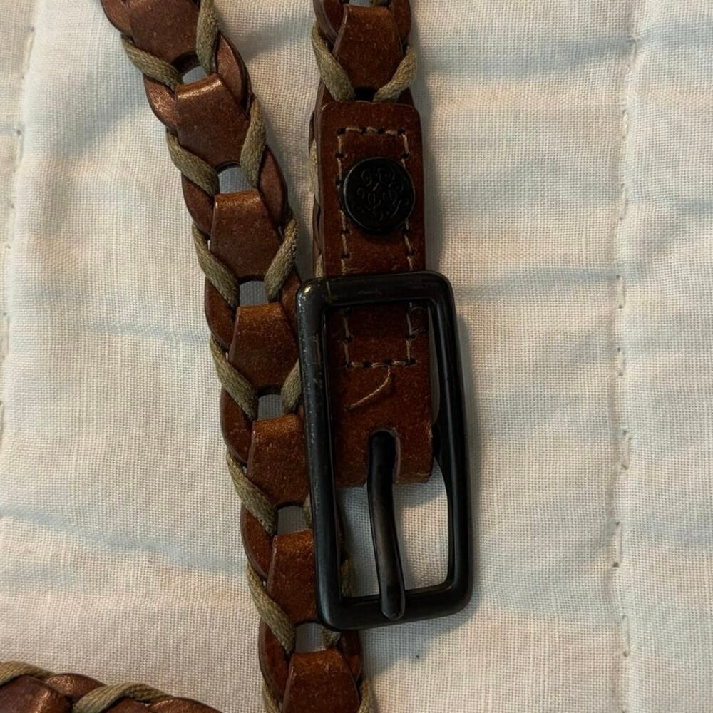 🌻 2/$20 Leather Belt Braided Brown Womens Celtic Variable Sizing - Picture 4 of 5